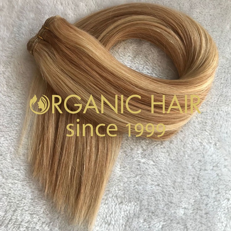 100% human hair hand tied weft hair extension I2